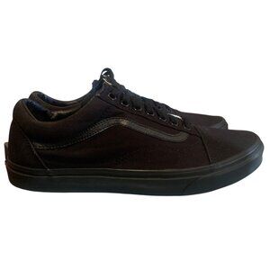Vans Old Skool Black Canvas Sneakers Lace-Up Low Top Shoes Sz 11 VN000D3HBKA